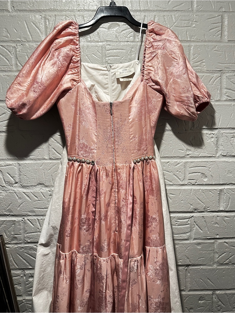 NWT V.Chapman The Emma Dress in Light Pink Windsor Brocade Size 4 - Picture 9 of 16